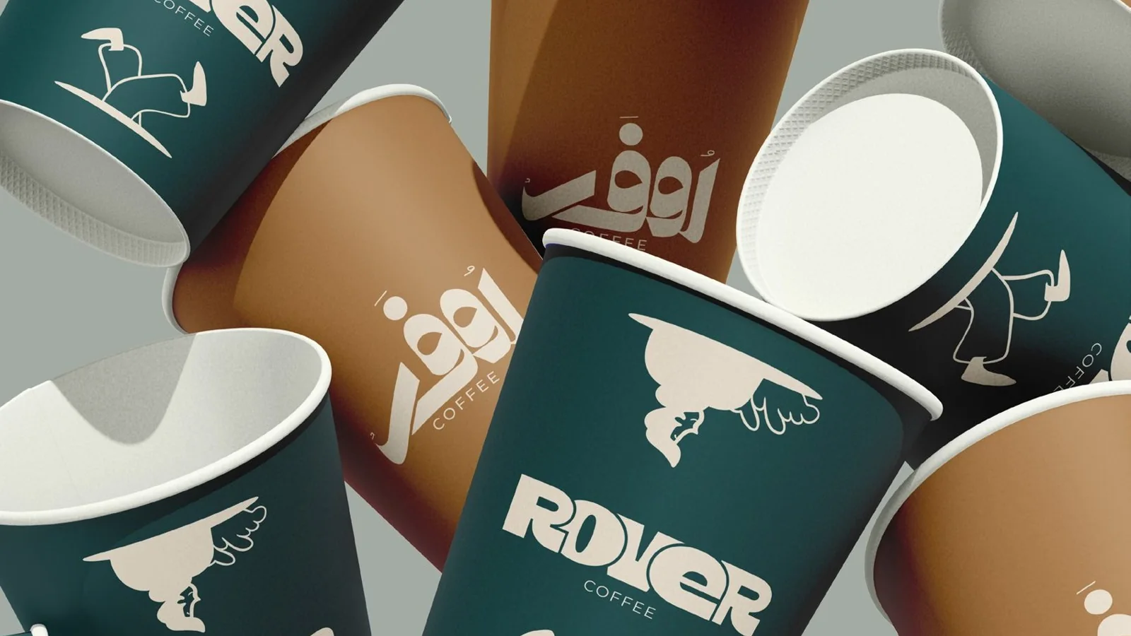 Rover Coffee bilingual coffee packaging by Lircle Creative Studio